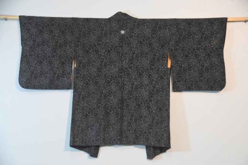 Chrysanthemum Metallic Thread Japanese Silk Haori Jacket - Image 4