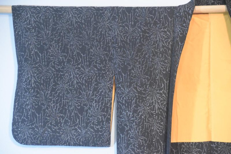 Chrysanthemum Metallic Thread Japanese Silk Haori Jacket - Image 6