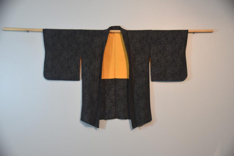 Chrysanthemum Metallic Thread Japanese Silk Haori Jacket