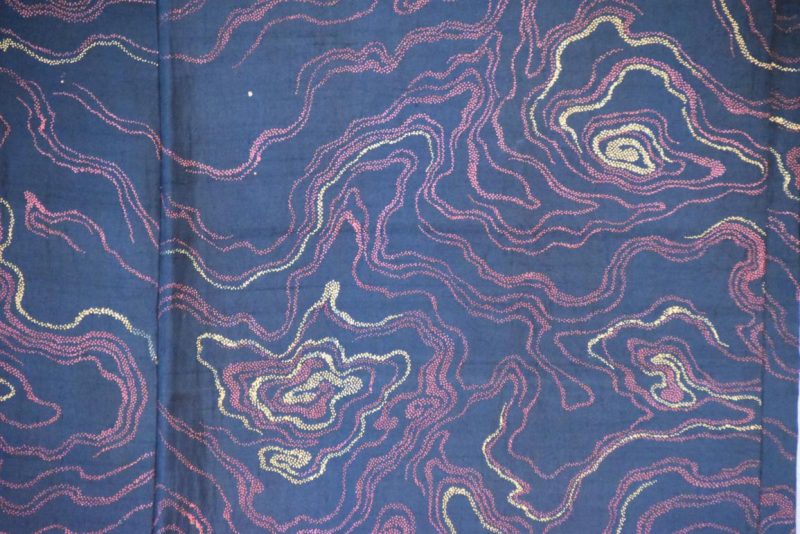 Printed Design on Black Japanese Silk Haori Jacket - Image 7