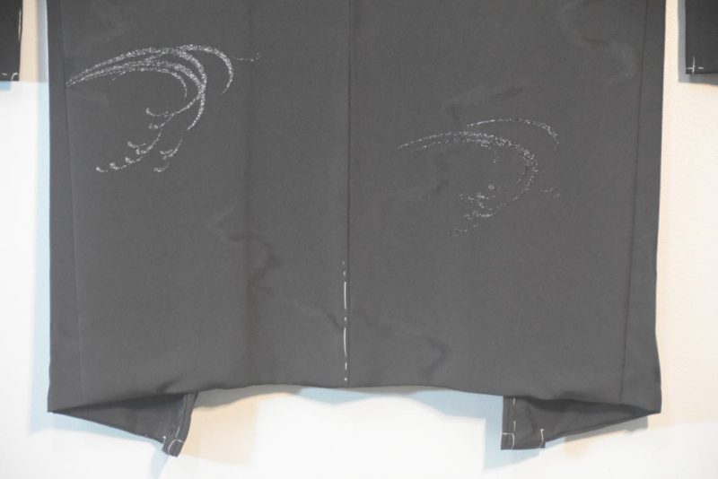 Black Metallic Embroidered Silk Jacquard Haori Jacket - Image 10