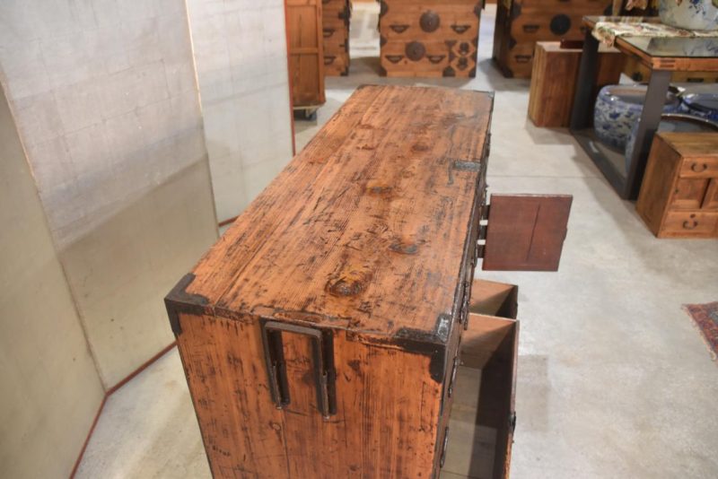 Antique Sendai Region Clothing Chest Width:1190 mm's - Image 7