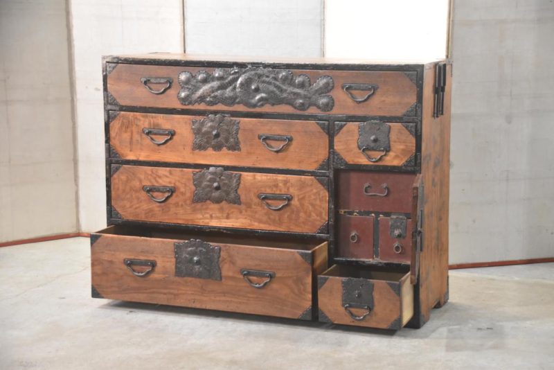 Antique Sendai Region Clothing Chest Width:1190 mm's - Image 5