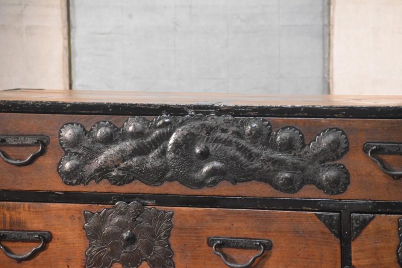 Antique Sendai Region Clothing Chest Width:1190 mm's - Image 2