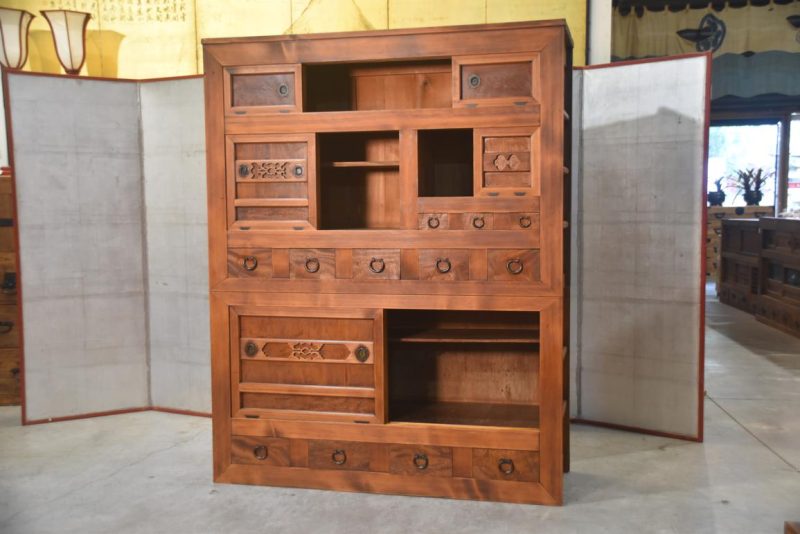 Antique Japanese Mizuya Dansu Kitchen Chest  Width:1370mm - Image 7