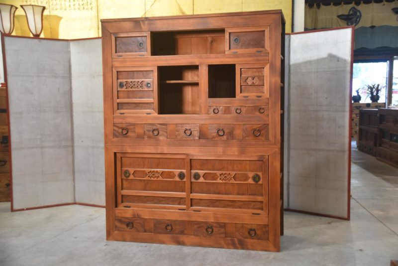 Antique Japanese Mizuya Dansu Kitchen Chest  Width:1370mm - Image 6