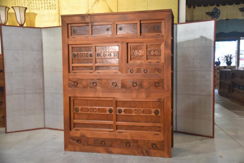 Antique Japanese Mizuya Dansu Kitchen Chest  Width:1370mm