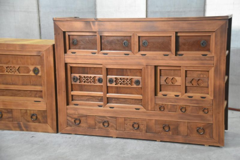 Antique Japanese Mizuya Dansu Kitchen Chest  Width:1370mm - Image 4