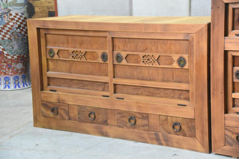 Antique Japanese Mizuya Dansu Kitchen Chest  Width:1370mm - Image 3