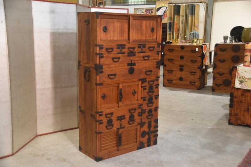 Antique Double Merchant Chest Width:895mm - Image 3