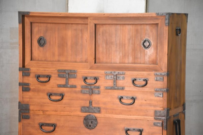 Antique Double Merchant Chest Width:895mm - Image 4