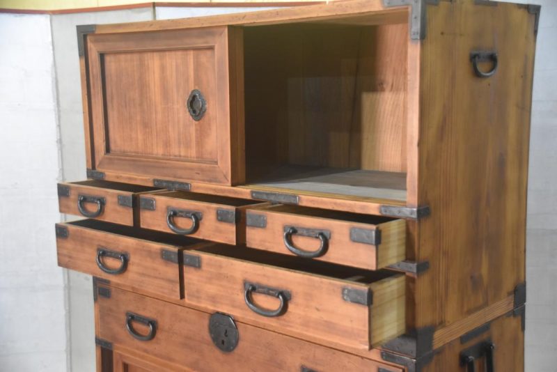 Antique Double Merchant Chest Width:895mm - Image 8