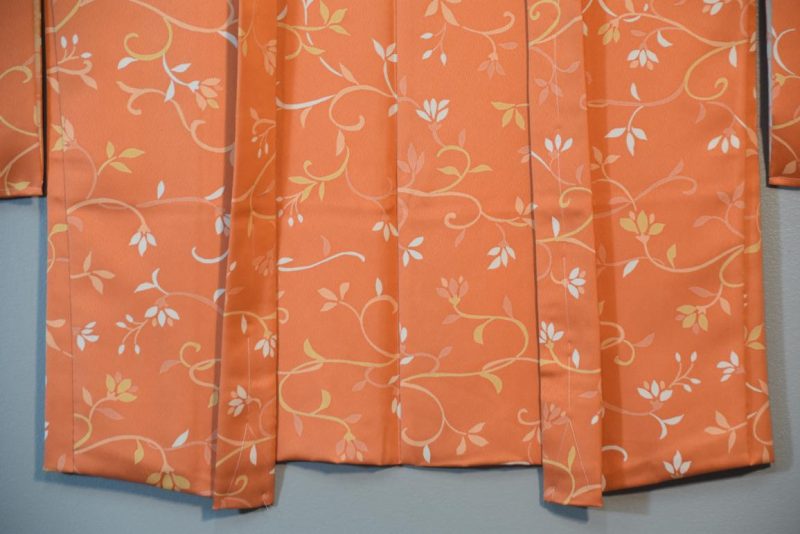 Apricot Floral Vintage Silk Haori Jacket - Image 10
