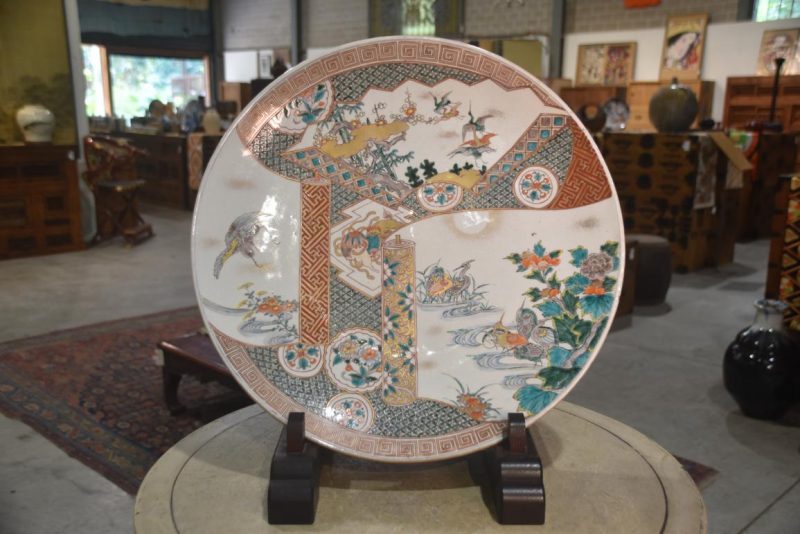 Japanese Imari Ware Porcelain Plate Width:470mm - Image 3