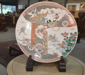 Japanese Imari Ware Porcelain Plate Width:470mm