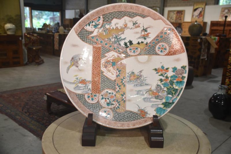 Japanese Imari Ware Porcelain Plate Width:470mm