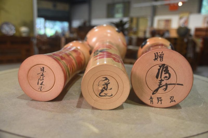 Set of 3 Kokeshi Japanese Dolls - Image 9