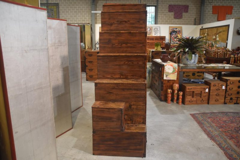 Kaidan Dansu Antique Step Chest Width:1000mm - Image 12