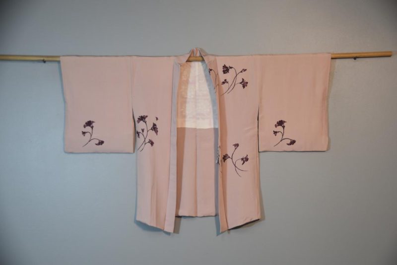 Peachy Pink Soft Silk Haori Jacket