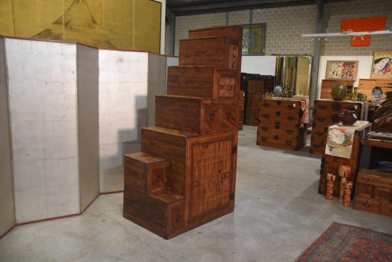 Kaidan Dansu Antique Step Chest Width:1000mm - Image 6