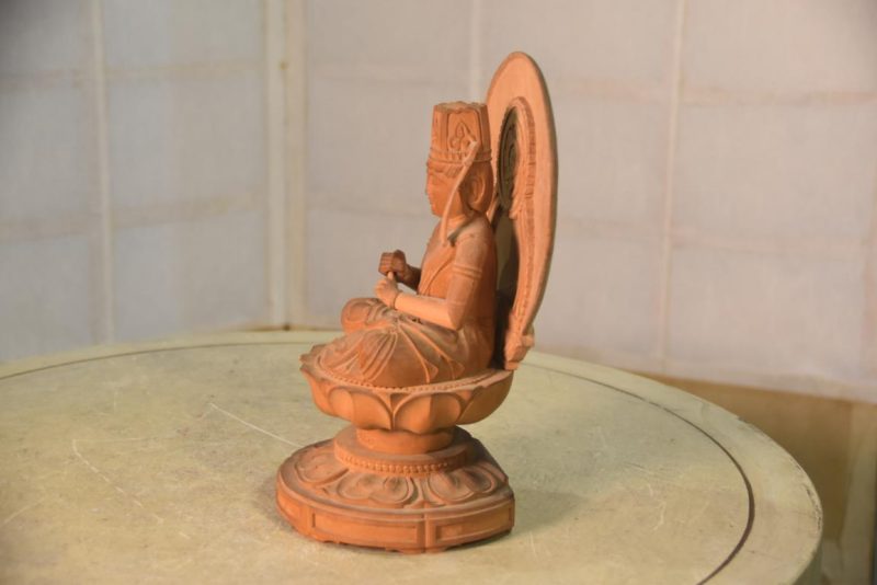 Wooden Sitting Buddha Height:250mm - Image 5