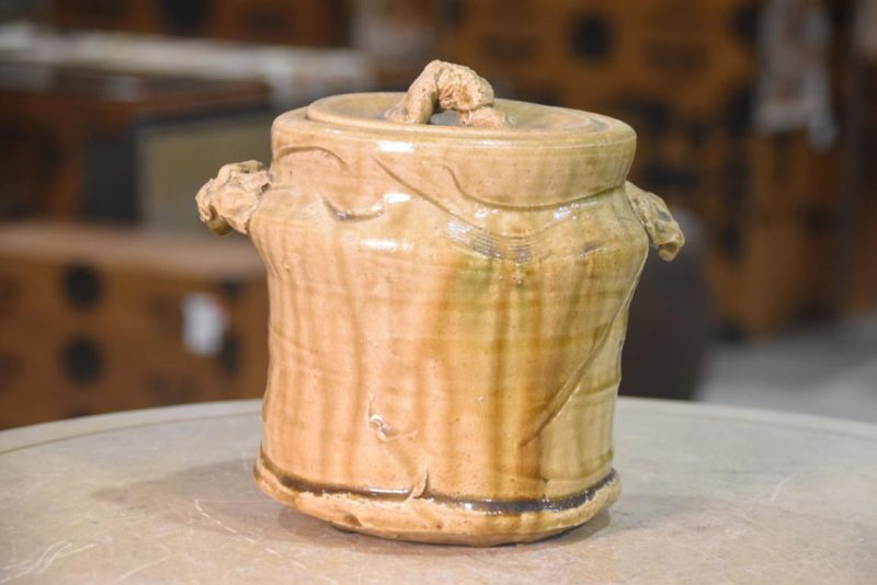 Shigaraki Pottery Mizuzashi Width:210mm - Image 6