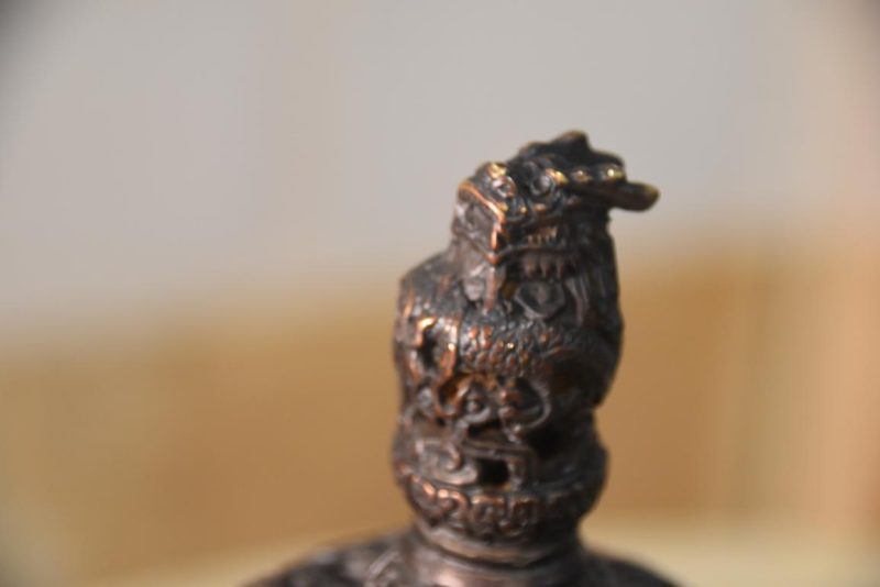 Japanese Bronze Incense Burner Width:160mm - Image 8