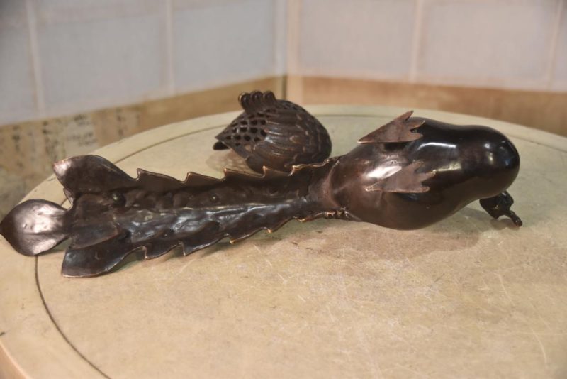 Japanese Bronze Phoenix Incense Burner Width:390mm - Image 8