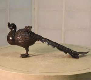Japanese Bronze Phoenix Incense Burner Width:390mm