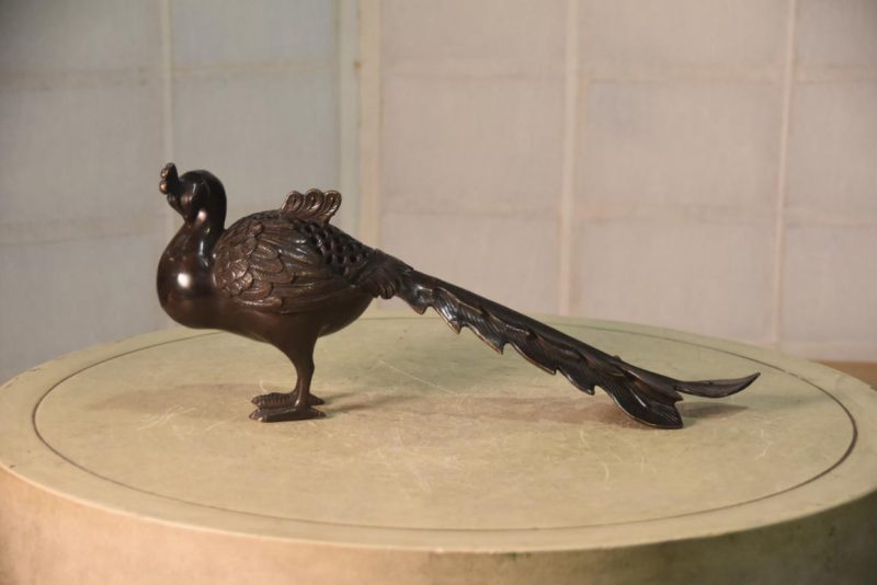 Japanese Bronze Phoenix Incense Burner Width:390mm