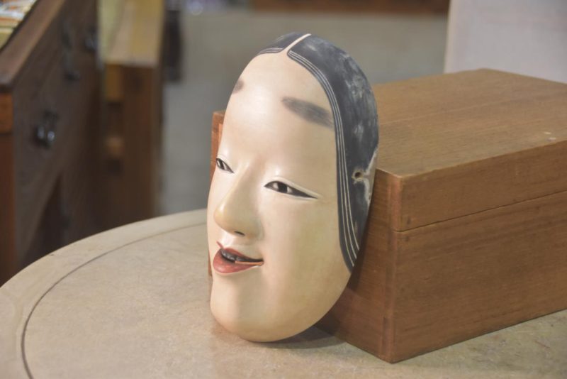 Japanese Wooden Noh Mask - Image 2