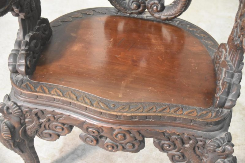 Japanese Carved Dragon Chair Height:850mm - Image 6