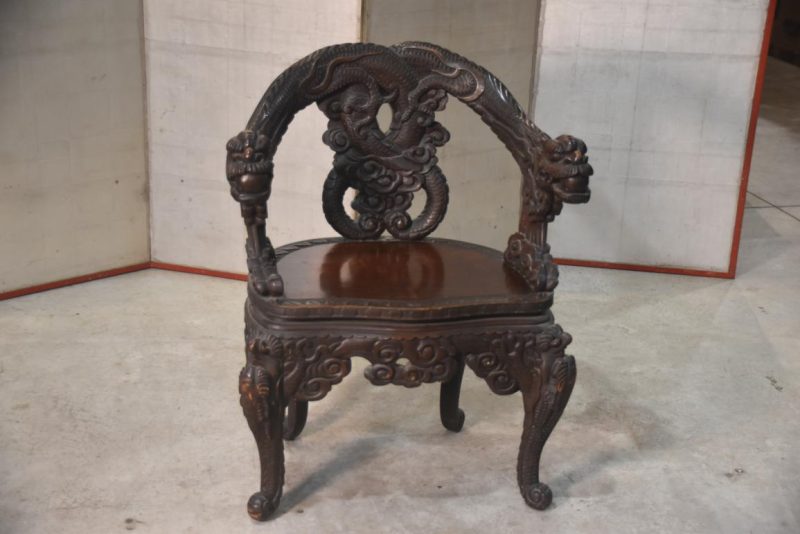 Japanese Carved Dragon Chair Height:850mm - Image 4