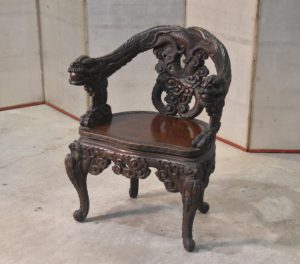 Japanese Carved Dragon Chair Height:850mm
