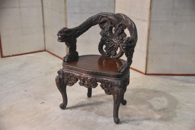 Japanese Carved Dragon Chair Height:850mm