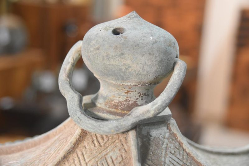 Japanese Bronze Hanging Lantern Width:335mm - Image 4