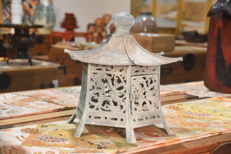 Japanese Bronze Hanging Lantern Width:335mm - Image 3