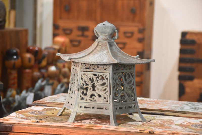 Japanese Bronze Hanging Lantern Width:335mm