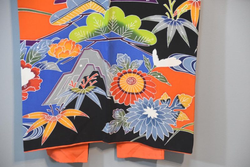 Japanese Silk Crepe Furisode Kimono - Image 11