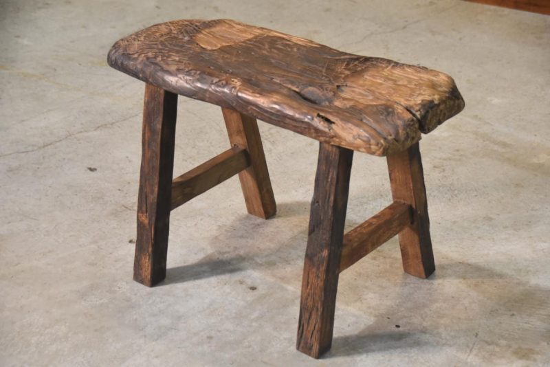 Rustic Wooden Bench Width:660mm - Image 3
