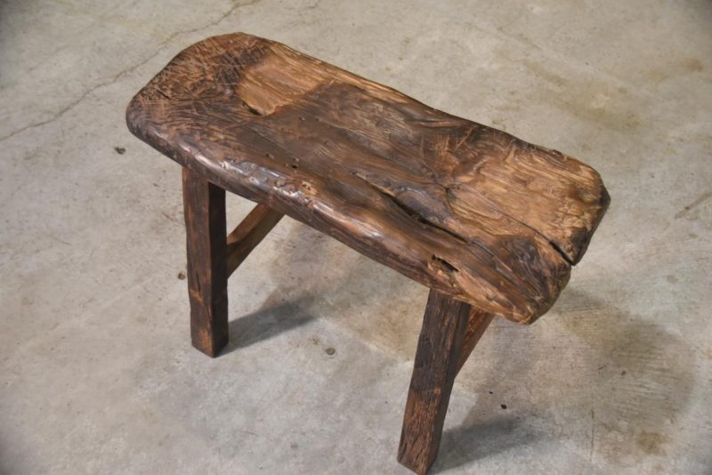 Rustic Wooden Bench Width:660mm - Image 2