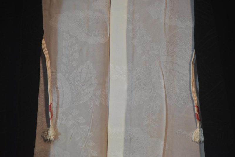 Black Silk Jacquard Vintage Haori Jacket - Image 6