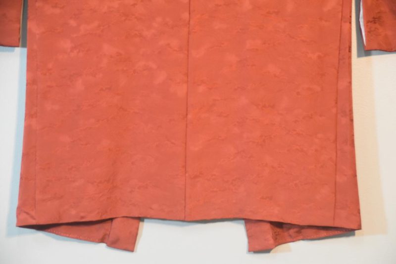 Rust Silk Jacquard Vintage Haori Jacket - Image 10