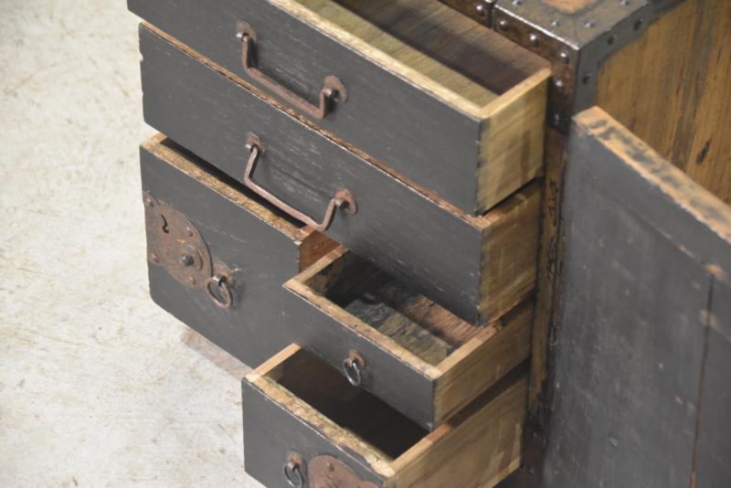 Japanese Edo Period Funa Dansu Ship's Chest Width:360mm - Image 11