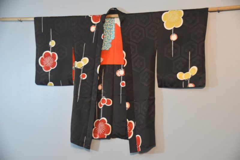 Stylised Blossom Vintage Silk Haori Jacket - Image 5