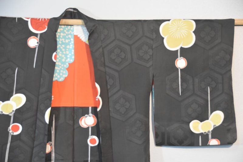 Stylised Blossom Vintage Silk Haori Jacket - Image 9