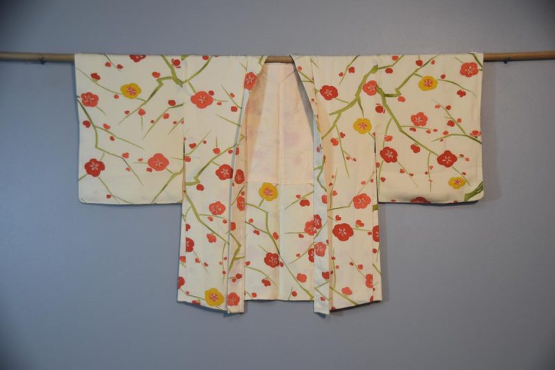 Cherry Blossom Vintage Silk Haori Jacket - Image 5