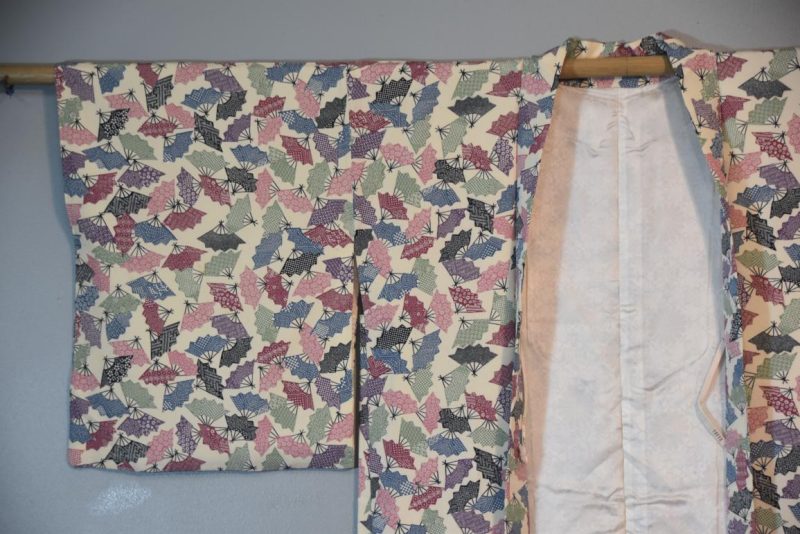 Little Fans Vintage Silk Haori Jacket - Image 3