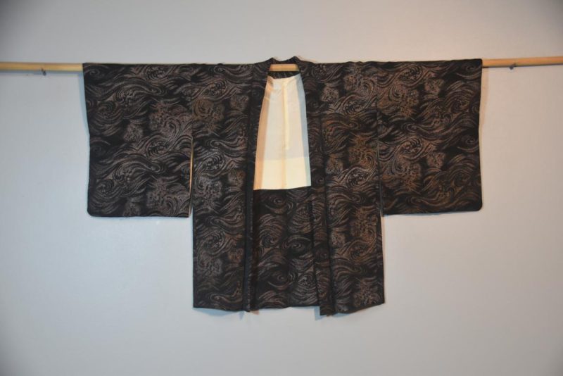 Metallic Thread Vintage Silk Haori Jacket - Image 6