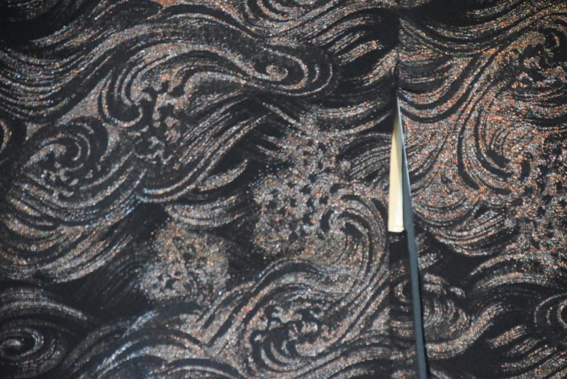 Metallic Thread Vintage Silk Haori Jacket - Image 4